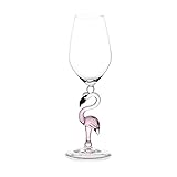 WINOMO Sektgläser Flamingo Party Deko Weingläser Glas Sektkelch Champagner Gläser Kelch Becher Rotweingläser Champagnerglas Weißweinglas für Zuhause Restaurants Hochzeit Hawaii W