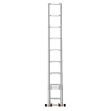 AMAFS Teleskopleiter,Haushaltsleiter,Hochleistungs-Aluminium-Teleskop mit Haken und Rädern,Gebäudewartung DIY-Erweiterungsleitern, Last 150Kg, 5.9Ft-17.38Ft,2.5M/8.2Ft,2.5M/8.2Ft Beautiful H