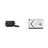 Sony LCJ-RXK Schutzhülle für Kameras der RX100-Serie (Lederoptik, Staub- und Kratzschutz, Kameratasche) schwarz & NP-BX1 Li-Ion Akku (Typ X, 3,6V, 1240mAh) für Cyber-S
