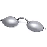 Silberfarbene Solarium UV-Schutzbrille inklusive Silikonb