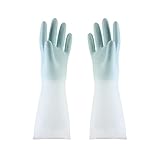 XMYINGWEI Spülhandschuhe Abwasch Handschuhe Küche Reinigungsmittel for Haushalt Silikon-Handschuh Hausarbeit Handschuhe Steigung-Farben-Dünnschliff Sommer (Color : Blue, Size : S)