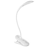 Leselampe Buch Mafiti Tischlampe, Led Klemmleuchte, Augenschutz Buchlampe mit 20 LEDs mit 3 Farbtemperatur, 360° Flexibel mini schreibtischlampe, Leselampe Buch Klemme für Kindle, Buch, Bett, weiß