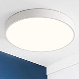 24W LED Deckenleuchte Deckenlampe Ø40x5cm 3000k Warmweiß moderne Lampe für küche Dieler Schlafzimmer (Weiß)