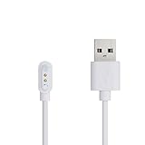 kwmobile USB Kabel kompatibel mit Willful Fitnesstracker/Smartwatch - Ladekabel in Weiß - Fitnesstracker Ersatzkab