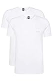 BOSS Hugo 2er Pack NEU T Shirts Rundhals Crew Neck Tee T- Shirt 100 2X weiß White M (5) 50