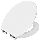 Cornat WC-Sitz 'Tarox' - Klassisch weißer Look - Pflegeleichter Duroplast - Absenkautomatik - Schlichtes Design passt in jedes Badezimmer / Toilettensitz / Klodeckel / KSTASC00