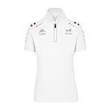 Kappa Asham BWT Alpine F1 Damen-Poloshirt, offizielle Formel 1, weiß, XXL