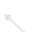 100 Kaffeelöffel transparent 12,5cm aus Plastik wiederverwendbar - stabile Plastiklöffel Kunststoff Teelöffel Robustes Plastikbesteck für Kaffee Tee Desserts Party