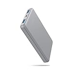 Powerbank 5000mAh, SIXTHGU Kleine und Leichte Power Bank, Mini Tragbares Externer Akku, Handy Power Bank Mit Kabel, Leicht Externer Batterie für iPhone,Samsung,MP3,Huawei und Smartphones（grau）