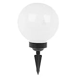 KTING 2 Stück Outdoor Solar Garten Sphärische Erdstecker Licht Jumbo Hof Solar Kugel Licht Weiß LED Kugel Licht Lampe für Terrasse V
