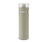 alfi Thermoskanne Edelstahl Balance, Trinkflasche auslaufsicher, Edelstahl beige 500ml, Isolierflasche mit Trinkverschluss 5512.294.050, Thermosflasche hält 12 Stunden heiß, 24 Stunden kalt, BPA F