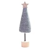 Agal Weihnachtsbaum Weihnachtsbaum-Dekoration Wollfilz Kleines Desktop Christmas Tree for Weihnachten/Esstisch Home Shop Fenster-Dekor Christbaumschmuck (Color : Grau)