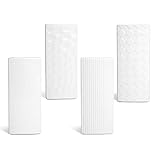 Luftbefeuchter 4-teiliges Set aus Keramik RELIEF flach zur Befestigung am Heizkörper Heizung Wasserverdunster Diffuser a1669