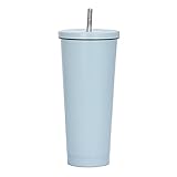 Apofly Edelstahl Becher Vacuum Insulated 500ml Kaffeetasse Bierkrug Wasser Flasche Wiederverwendbare Costa Cup Tumblers mit Stroh Leakproof Deckel für Heim B