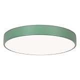 MCWYH Moderne Schlafzimmer-Balkon-LED-Deckenlampe,Grün/Blau,Eingebettete Leuchten stufenlos dimmbar,28W 2300LM,Nordic Round Energy Saving Deckenleuchte (mit Fernbedienung)