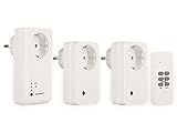 WLAN Steckdose + 2 Funksteckdosen & Fernbedienung (Alexa kompatibel) erweiterbar Steuerung via App iOS &