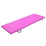 3fach Klappbare Weichbodenmatte Turnmatte Fitnessmatte Gymnastikmatte rutschfeste Sportmatte Spielmattefür Kinder und Erwachsene ,180x60x5cm Blau (Lila)