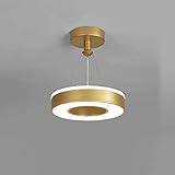 LED Einfache kreative Kronleuchter Moderne und stilvolle Eisen Deckenleuchte postmodernen Droplight Geeignet for Balkon Study Flur Porch (Color : Brass)