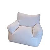 AIMIMO Lazy Schlafsofa,Dauerschläfer-Sofa,PraktischesTatami Kleines Couch,Einzelsofa,Stretch Polstersofa mit Schlaffunktion,Bettsofa mit Farbauswahl für Kleine Wohnung Jugendzimmer (Off-White)