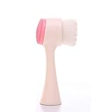 Lpiotyuqjs Reinigungsbürste Doppelseitige Gesichtsreinigungsbürste Silikon-Gesichts-Tiefe Porenreiniger-Schwarzkopf-Entfernung Massage Make-up-Bürsten Hautpflege-weiches Haar (Color : B)