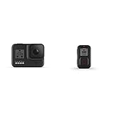 GoPro HERO8 Black - wasserdichte 4K-Digitalkamera mit Hypersmooth-Stabilisierung, Touchscreen und Sprachsteuerung - Live-HD-Streaming + Fernbedienung - Offizielles GoPro-Zubehör, Smart R