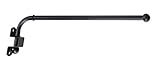 deko-raumshop Schwenkstange Gardinenstange Metall Stange Schwenkarm Schwarz schwenkbar ausziehbar 30 bis 50 cm und 60 bis 110 cm (30 bis 50 cm)