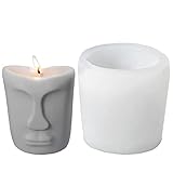 SHUIXIN Kerze Silikonform, Nordic Style 3D Menschliches Gesicht Portrait Skulptur Form Kreative Duftkerze Herstellung Zubehö