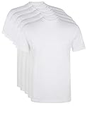 Ultrasport Herren Sport Freizeit T-Shirt mit Rundhalsausschnitt 5er Set, Weiß, M