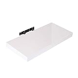 Edaygo Wandboard Wandregal Bücherregal Hängeregal Regal Freischwebend, 90 x 23,5 x 3,8 cm, Hochglanz-weiß