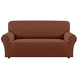 SDFCZ 22 einfarbige Funda Sofa Elastica 1 2 3 4-Sitzer Sofa Chaiselongue Lounge-H13Y0006-Lightcoffee, 2 Sitzplätze (145-185 cm)