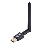 CHENQIAN Wireless USB Adapter - 600M Externe Dual-Band 2.4G/5G Antenne WiFi USB Adapter Empfänger Drahtlose Netzwerkkarte, Schw
