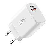 USB C Ladegerät,2-Port USB C Netzteil Ladestecker,BOLWEO 20W PD&QC3.0 Quick Charge Power Adapter Schnellladegerät Kompatibel mit iPhone 13,12 Pro Max,11 Pro,iPad,Samsung Galaxy S22 S21 S20, Pix