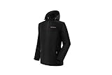 Acme Projects Herren Softshell Jacke mit Abnehmbarer Kapuze, wasserdicht, atmungsaktiv, 8000 mm / 5000 g, YKK-Reißverschluss (groß, schwarz)