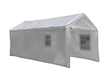 Nexos Pavillondach/Ersatzdach/Wechseldach/Dachbezug für Partyzelt Festzelt Zelt 4x8m - Dachplane 180g/m² PE wasserdicht – Farbe: weiß