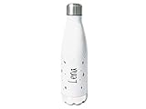 GRAZDesign Trinkflasche personalisiert mit Namen, Kohlensäure geeignet, 500ml, Edelstahl, Kinder und Erwachsene,