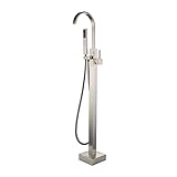 ZQG Standarmatur freistehende Wannenarmatur, Badewanne Wasserhahn Freistehendes Duschsystem Freestanding Bad Tap Bodenmontierte Wasserhahn Dusche Mischbatterie für Badewanne und Duschsy