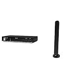 TechniSat DIGITRADIO 143 – HiFi-Tuner Internetradio (Breite 43,5 cm) schwarz & Hama DAB-Zimmerantenne für Radio (1,4m Kabel) schw