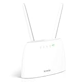 Tenda 4G06 - 4G LTE CAT.4 WLAN Router SIM Karten, Beamforming, Kein SIM-Lock, Plug & Play, 2 Abnehmbare Antennen, LAN/WAN-Port (150 Mbit/s im Download, 300 Mbit/s 2,4GHz)