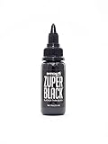 INTENZE Tattoo Farbe schwarz 30ml-Zuper Black-Das Original:Farbecht&absolut steril-Tattoo Tinte vegan-Tattoo Ink für lebendiges permanent Tattoo, Stick&Poke-Tattoofarbe mit perfek