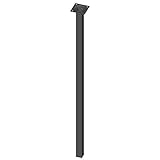 Element System 4 Stück Stahlrohrfüße eckig, Tischbeine schwarz, Möbelfüße inklusive Anschraubplatte, 70 cm, 10 Abmessungen und 4 Farb