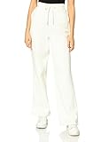 NA-KD Damen Straight Jersey Pants Hose, gebrochenes weiß, M