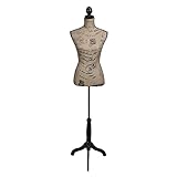 vidaXL Damenbüste Schneiderpuppe Büste Torso Angezogen Mannequin braun/schw