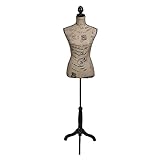 vidaXL Damenbüste Schneiderpuppe Büste Torso Angezogen Mannequin braun/schw