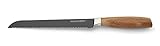 ECHTWERK Brotmesser aus hochwertigem Stahl, Küchenmesser mit Griff aus Rosenholz, Black-Edition, Klingenlänge: 20