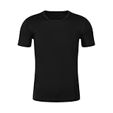 Suzanne Unisex-T-Stück Top-stilvolle Exquisite Rand schnell trockene Feste Farbpullover-Oberteil Schwarz XL