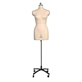 JJYY Dummy Schaufensterpuppe Weibliche Schaufensterpuppe, Damen Schneiderpuppe Modellständer für Schneiderei Schaufenster Nähen Kleidung, Modern White Torso Manikin Schneiderpuppe (Größ