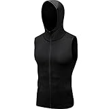 Hoodie Herren Sommer Basic Slim Fit Stretch Ärmellos Herren Shirt Modern Mode Reißverschluss Herren Tops Sport Jogging Schnelltrocknend Herren Tank Top