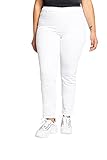 Ulla Popken Damen Jeggings m. Gürtelschlaufen Slim Jeans, Weiß, 48