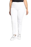 Ulla Popken Damen Jeggings m. Gürtelschlaufen Slim Jeans, Weiß, 50