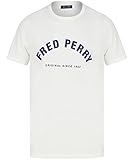 Fred Perry M1654 T-Shirt Kurzarm Herren Weiss XL